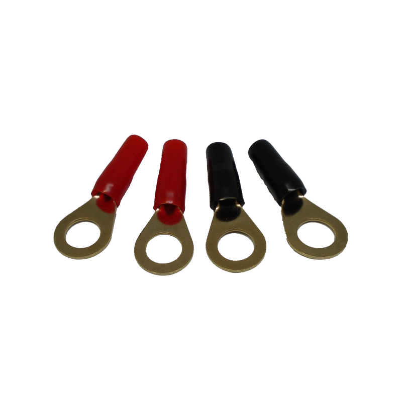 520-924 Kit de 4 Terminales con Aislante Tipo de Ojillo para Cables Calibre 10AWG
