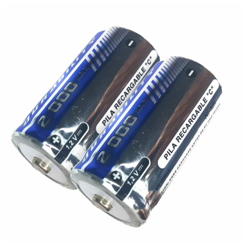 660-710 Par de Pilas Baterías Recargables NI-Mh 1.2V 2000mAh