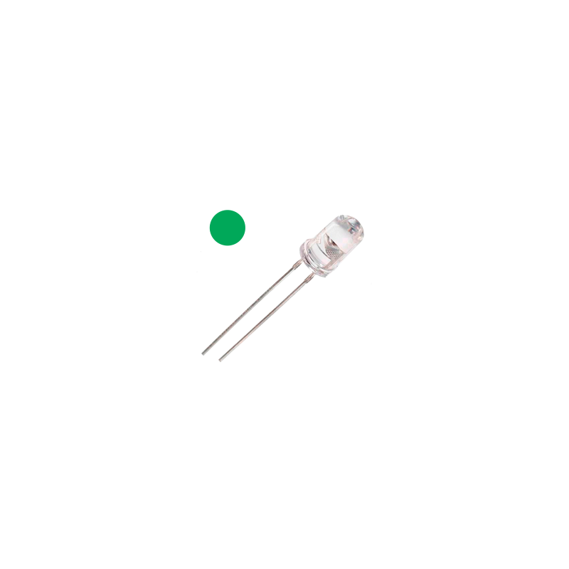 LD5-VER-ULT Verde Ultrabrillante Transparente 5mm
