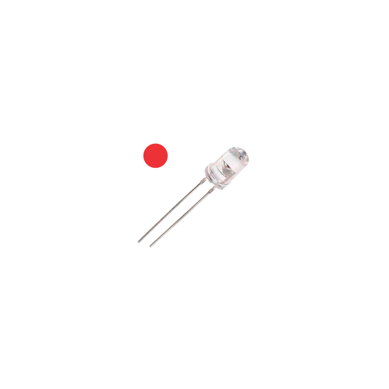 LD5-ROJ-ULT Rojo Ultrabrillante Transparente 5mm