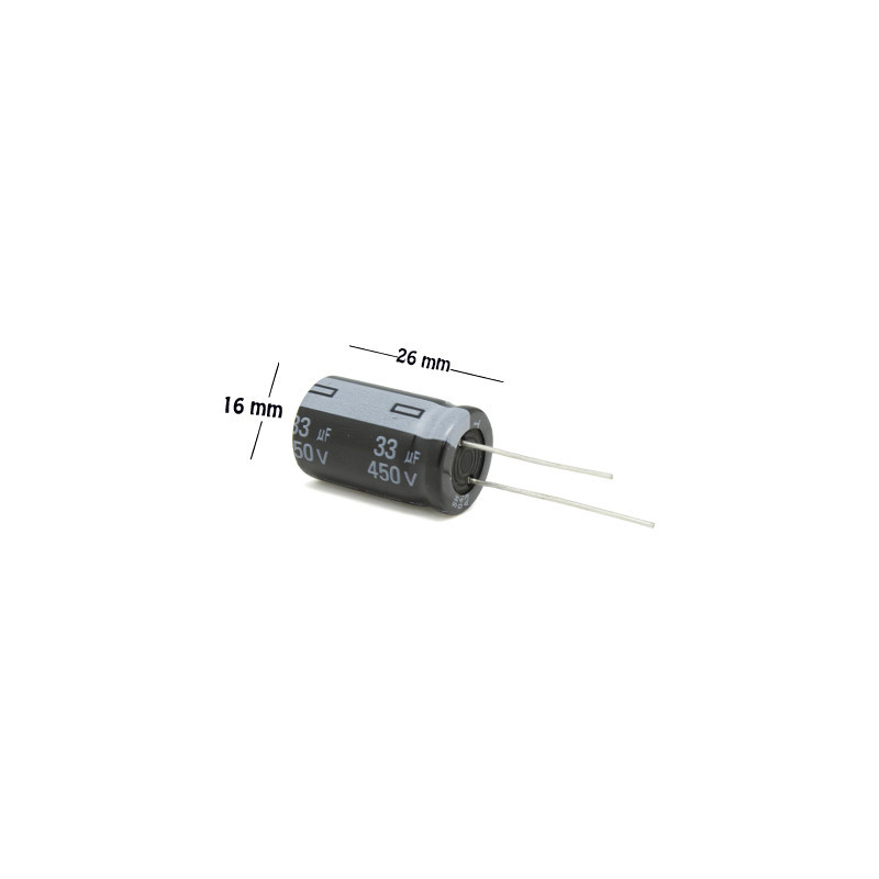 CE-33-450V Capacitor Electrolítico 33uF 450V 105C
