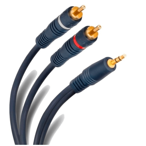 080-161 Cable de 1 Plug 3.5 a 2 RCA Machos 1.8m