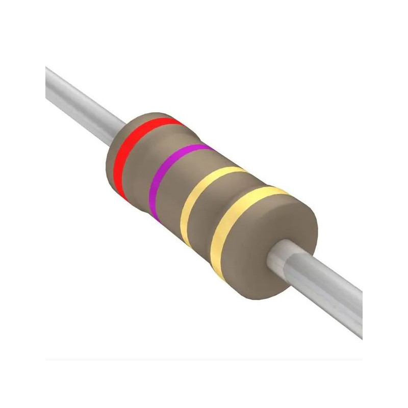 R2E7-1-2 Resistencia de Carbón 2.7 ohms 1/2 Watt