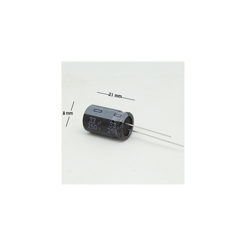 CE-33-250V Capacitor Electrolítico 33uF 250V 105C