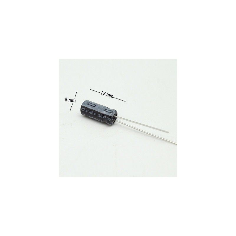 CE-22-35V Capacitor Electrolítico 22uF 35V 105C