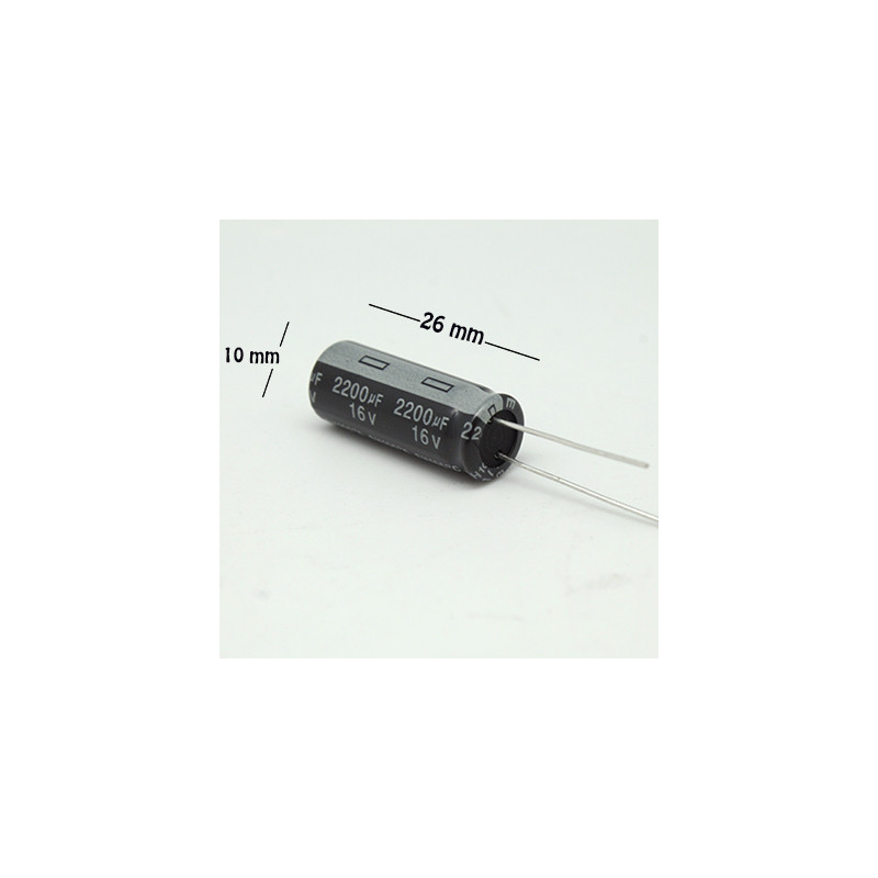 CE-2200-16V Capacitor Electrolítico 2200uF 16V 105C Radial