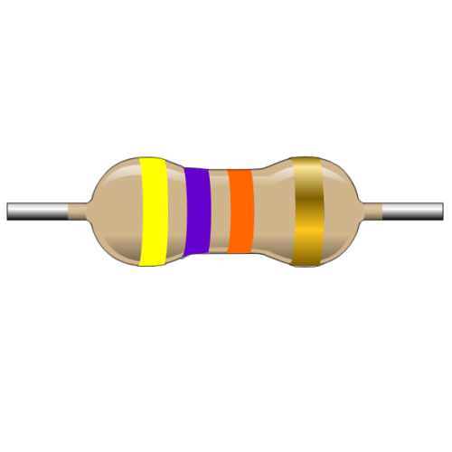 R47K-1-2 Resistencia de Carbón 47K ohms 1/2 Watt