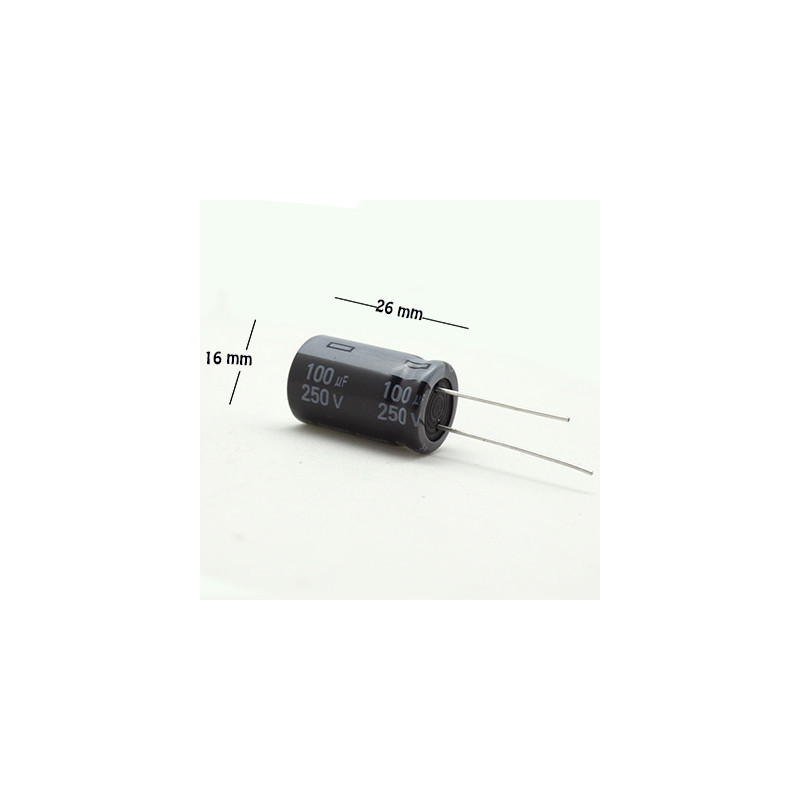 CE-100-250V Capacitor Electrolítico 100uF 250V 105C