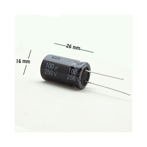 CE-100-250V Capacitor Electrolítico 100uF 250V 105C