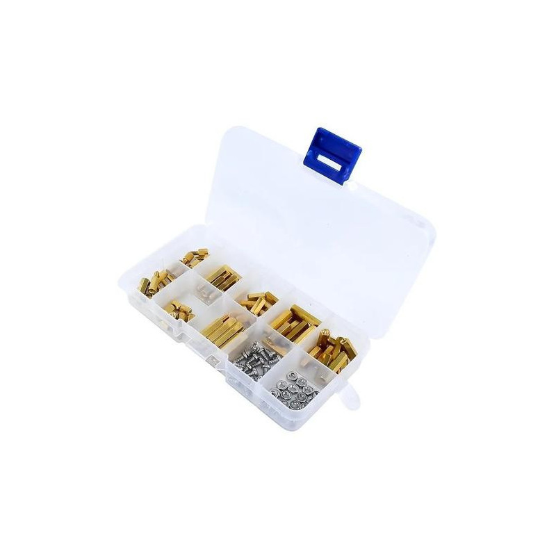 XS-303 Kit De 120 Separadores Standoff Hexagonales Y Tornillos  M3 De Latón