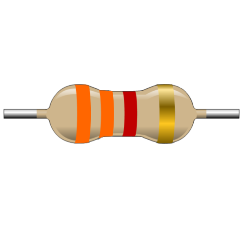 R3K3-1-2 Resistencia de Carbón 3.3K Ohms 1/2 Watt