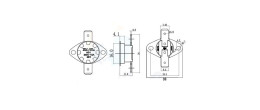 KSD301-95-NA Termostato KSD301 95°C 250V 10A Normalmente Abierto